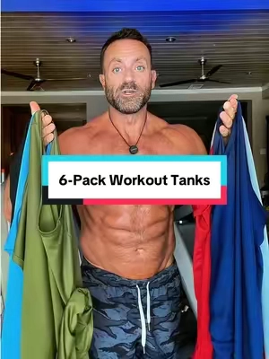 This 6-pack of men’s quick dry tank tops gives you lightweight, breathable shirts that are already made for training. The moisture-wicking fabric dries fast, stays comfortable through tough workouts, and gives you a clean athletic fit without uneven cuts or stretched-out armholes. Perfect for the gym, running, outdoor workouts, or everyday summer wear. #tanktop #workouttank #gymwear #mensstyle #activewear 
