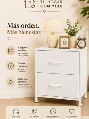 Mesita de noche con 2 cajones de tela, cómoda, mesa auxiliar, para dormitorio, sala de estar y recibidor. #mesitadenoche #drawer #movingday  #nightstand #tiktokshopcreatorpicks @Sweetcrispy Official 