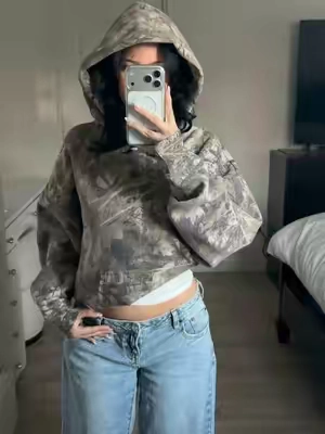 wearing a small ! #Tillys #Hoodie #OversizedHoodie #Camo 