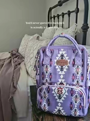 🩷 From diaper bag to everyday backpack... use it for whatever you need. #WranglerDiaperBag #WesternMom #DiaperBagBackpack #TikTokShopFinds #MomMustHaves 