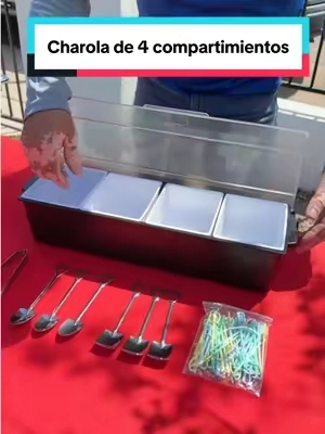 está de regreso esta charola de cuatro compartimientos excelente para las fiestas #container #utensiliosdecocina #fiestas #charolas #tiktokshopcreatorpicks 