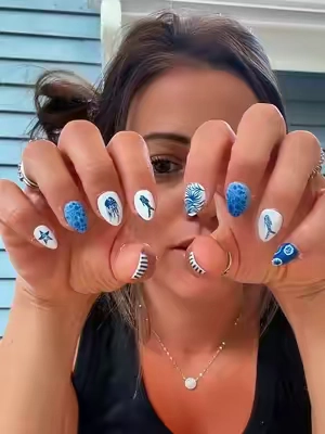these are the azure tide 💙🤍 #curvlife #pressonnails #TikTokshopbacktoschool #summerwins 