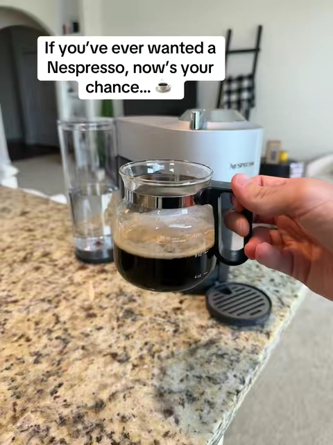 You might have to RUN to snag this deal! Crazy cheap price on the Nespresso Vertuo Pop+ Deluxe with voucher for pods! #nespresso #coffeemaker #coffeeathome #espressomachine #espresso 
