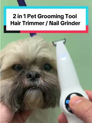 This 2 in 1 Pet Grooming Tool comes with a pet hair trimmer and a nail grinder. This is a must have for every pet owner. @the best pleasure shop #pethairtrimmer #groomingtools #dogmom #doglover #tiktokshop 