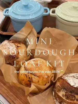 mini sourdough loaves with fun inclusions = my new favorite kind of baking 🤍 oven safe up to 500°F, pretty pastels, perfect size (I just made the dough for 1 loaf and quartered it during shaping and added inclusions).  #sourdoughbread #sourdoughtips #sourdoughtok #minisourdoughloaf #sourdoughinclusions 