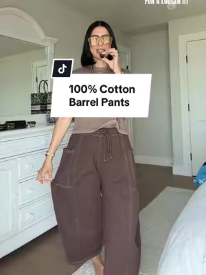 Love anything Barrel fit 😍🤎 @TanmingFashion #barrelsweatpants #barrelpants #cottonsweatpants 