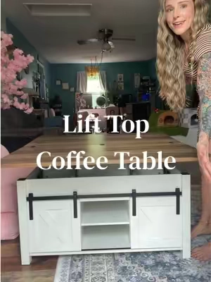 Perfect for a small space ✨ #coffeetable #lifttopcoffeetable #tiktokshopcreatorpicks #tiktokshopsummersale 