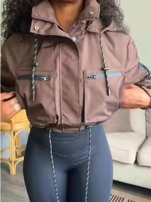 Fall jacket 🍃🍁 waterproof, 6 pockets and detachable hoodie? Yes girl 🙂‍↕️ jacket linked 🔗 #jacket #falljacket #tiktokshopfinds #fallfinds #tiktokmademebuyit 