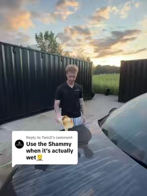 Replying to @Twin2 our towel left this car dry and streakless… #fyp #blackline #dryingtowel #detailing #carcare 