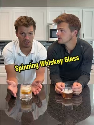 You can choose from multiple different glass designs! #spinningwhiskeyglass #whiskeyglass 