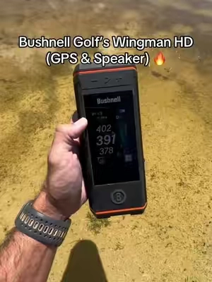 Literally can’t golf without it now that I’ve used it! #golfgps #golfspeaker #golfaccessory #golftech #bushnellgolf 