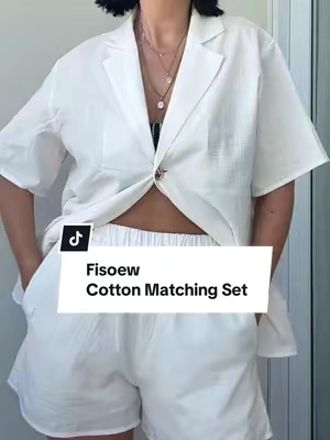 Cotton Matching Set 🤍@Fisoew Clothing Co. #matchingset #matchingsetsforwomen 