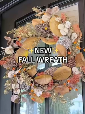 Fall Wreath 🍂🍁🤎 #falldecor #fallwreath #doorwreath #homedecor #tiktokshopsummersale @QVC, Inc 