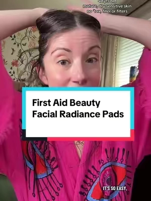 Over 40 ladies properly exfoliating your face will make all the difference when it comes to how your makeup applies! I swear by these @@First Aid BeautyFacial Radiance Pads! Individual results may vary.  #firstaidbeauty #matureskin #over40 #genx #beautytips 