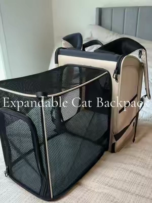 Not all cat backpacks are created equal… 🐈✨ This one has a feature that makes traveling so much more comfortable for your fur baby. Once you see how roomy it is, you’ll get the hype. 🎒🤍 #catbackpack #CatTok #CatEssentials #PetTravel #CatMom  