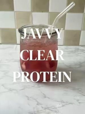 New clear protein flavor which is great for hydration, protein, AND skin/hair/nails!! #clearprotein #collagendrink #electrolytepowder #javvy 