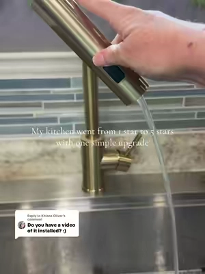 Replying to @Khiana Oliver Kitchen upgrades that don’t cost a fortune #kitchenfaucetupgrade #kitchensinkfaucet #faucet #kitchenupgrade 
