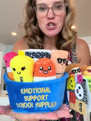 Back-to-school shopping just got even cuter! 🍎✏️ These emotional support pals paired with school supplies make the sweetest teacher gift. I know I’d be obsessed with getting one! ❤️ #BackToSchool #TeacherGift #ClassroomMustHaves #SchoolSupplies #GiftIdeas 