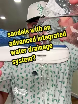 I bet you’ve never seen an advanced integrated water drainage system on a flip flop before! @HeyDude #sandals #heydudeshoes #watershoes #flipflops #heydude 