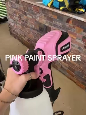 Obviously had to make it pink 😆🙌🏻 #paintsprayer #pinkpaintsprayer #DIY #diypainting 