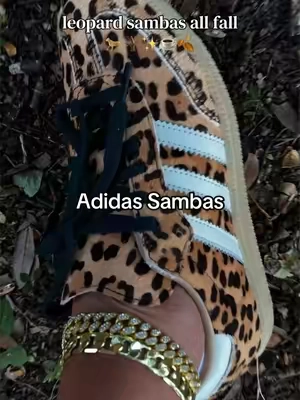 Adidas Samba in leopard print and their pony hair 🐆🤏🏽🍂🪾 @Evans Sneakers #adidas #adidassamba #leopardprint #sneakers #fallfashion 