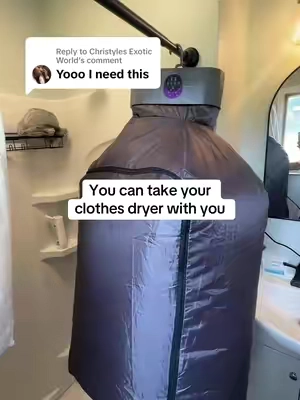 Replying to @Christyles Exotic World Everyone could use a portable dryer! #dryer #clothesdryer #gadgets #laundry #travelessentials 