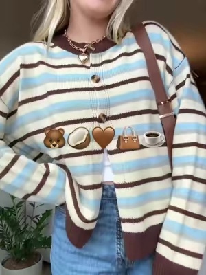 Okay I’m ready for fall now!  #womensfashion #outfitinspo #stripedcardigan #affordablefashion 