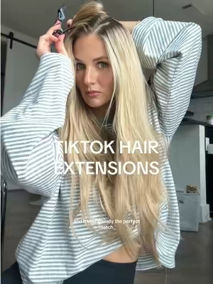 Color 16/22, length 22in (I ended up trimming them about 1.5" after this!) and I got the 200g! #googoohair #hairextensions #extensions #hairtok #cliponhairextensions 