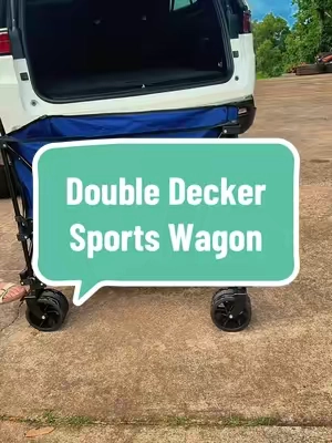 If you know, you know. A good wagon makes ALL the difference! #sportsmom #baseballmom #softballmom #footballmom #doubledeckerwagon 