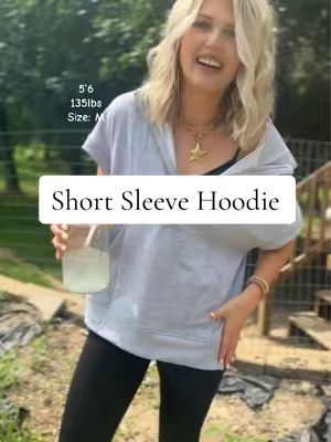 If hoodies make you sweat 😅   #hoodie #shortsleevehoodie #hoodieseason #fallhoodie #falloutfits 