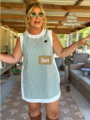 The cutest gingham set for fall!! 