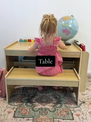 Homework, preschool prep, crafts, playroom corner. The perfect little spot for everything.  #kidstable #playroomfurniture #playroomtable #preschool  #toddlertable 