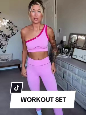 The perfect workout/yoga/pilates set. It is so comfortable & stretchy. It comes in multiple color options. Hurry & snag it while it’s in stock! #workoutsetforwomen #pilatesset #yogaset #womenssets #fyp 