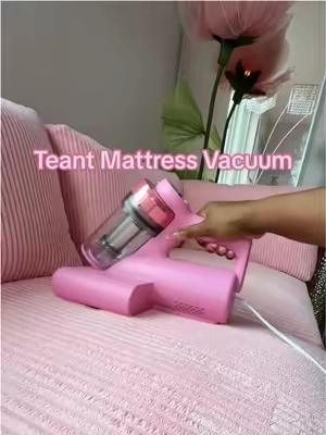 How I remove pet hair and sanitize my couch at the same time✨🫧 #mattressvacuum #bedvacuum #dustmites #handheldvacuum #vacuuming  