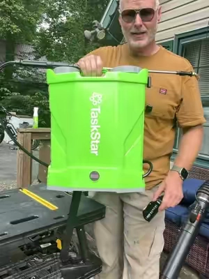 TaskStar 4 Gallon Electric Backpack Sprayer 100 PSI Battery Powered Garden Sprayer With 2 Wands And 6 Nozzles #TaskStar #BackpackSprayer #GardenTools #LawnCare #BackToSchool @TaskStar store 