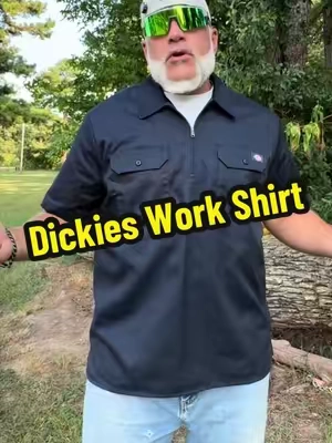 Dickies 1/4 Zip Work Shirt #workwear, #dickies, #mensfashion, #TikTokshopbacktoschool, #tiktokshopcreatorpicks 