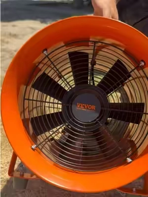 VEVOR Portable Industrial Drum Fan10 in Heavy-Duty Cylinder Blower with 33ft Duct Hose380W 1893FM Ventilation Fan BoosterShop Exhaust Utility Tool for Dust & Smoke Removal (Home/Workplace), Industrial Drum Fan, Portable Blower Blowers, fath #IndustrialFan #demolition #fan #pain #construction @VEVOR Home Improvement 