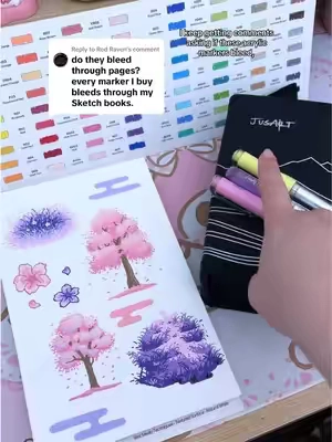 Replying to @Red Raven I finally tested my acrylic markers out on my sketchbook and mini coloring book 👍🏻 #acrylicmarkers #arttok 