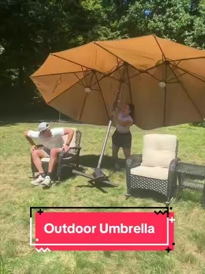 Base included?!?! That’s a no brainer! ⛱️  #patiofurniture #shade #umbrella #tiktokshopcreatorpicks #outdoorumbrella 