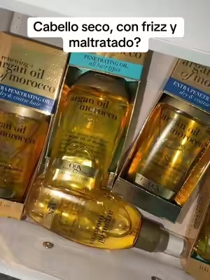 Dale un boost de nutrición a tu cabello con OGX Argan Oil of Morocco.  Su fórmula ligera ayuda a controlar el frizz, aportar brillo intenso y dejar el cabello suave y sedoso sin sensación grasosa.  Ideal para todo tipo de cabello. 💛 #OGX #ArganOil #CabelloSinFrizz #HairCare #TikTokShop