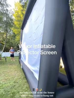 Movie nights just got a backyard upgrade 🎬✨ Create a giant outdoor theater experience with a 24’ inflatable projector screen perfect for family nights, parties, and cozy evenings under the stars. #OutdoorMovieNight #BackyardIdeas #TikTokShopCreatorPicks 