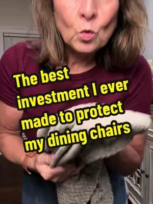 The best investment I ever made to protect my dining chairs from pets, kids and spills.  So many colors to choose from. @Z.Y Sunny Home Textiles #chair #chaircovers #furnitureprotection #furnituremakeover #diningchair 