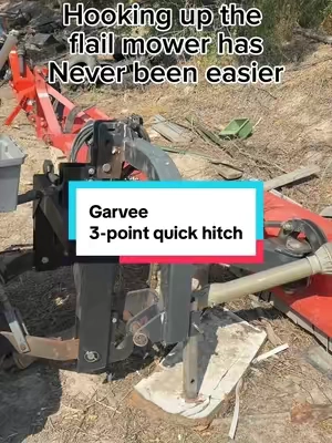 3 point quick hitch makes changing between implements easy. Plus this one has a 2” receiver that is awesome for moving trailers around. #tractor #farmer #garvee 