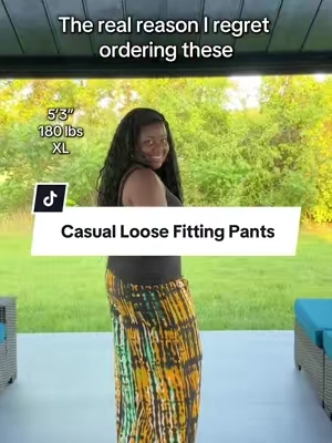 These casual loose fitting pants are so cute, comfy, and lightweight! Great for everyday wear, work, or vacation. #casualpants #vacationoutfits #womenfashion #casualstyle #comfypants 