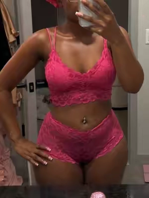 Superrr cute in my lace pajama set 🎀💕 #lace #pajamaset #fyp #nightroutine #pink 