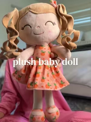 the sweetest plush baby doll 🫶 would make a perfect affordable gift!! #babydoll #doll #plushdoll #giftideasforkids #girlmom 