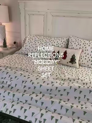 The cutest Christmas sheet set for making the whole bedroom feel cozy and festive for the holidays 🎄💫 #christmasbedding #christmassheets #christmas #beddingset #sheetset @QVC, Inc 