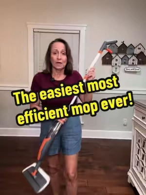 Work smarter, not harder when mopping your floors.  This mop makes cleaning so easy! #mopsmarter #worksmarternotharder #moppingmusthaves #CleanTok #efficient 
