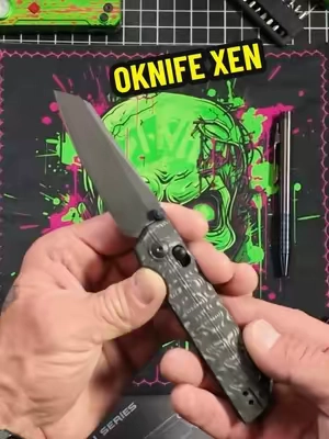The OKNIFE XEN packs premium performance into a lightweight EDC. CPM S45VN steel, Damascus-pattern carbon fiber scales, and a clean design that carries effortlessly. #EDC #PocketKnife #OKNIFE #KnifeCommunity #EverydayCarry 