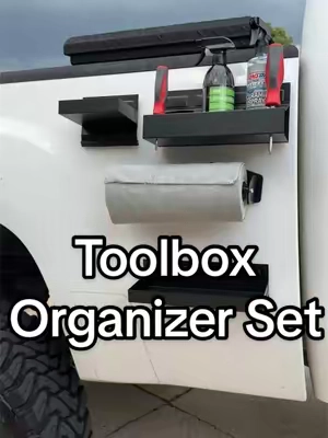 Keep your garage or shop organized with this 4-piece magnetic toolbox organizer set. Strong magnets, durable stainless steel construction, and everything you need within reach. #ToolTok #GarageOrganization #Workshop #Toolbox #TikTokShop